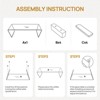 Bekrvio Tempered Glass Coffee Table, 47.2'' - 3 of 4