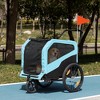 Aosom 2-in-1 Dog Bike Trailer Pet Stroller Carrier for Large Dogs with Hitch, Quick-release Wheels, Foot Support - 2 of 4
