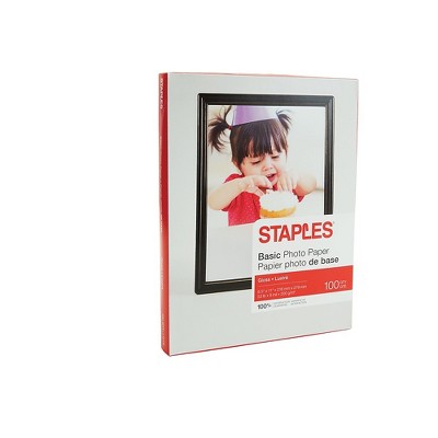 Staples Basic Glossy Photo Paper 8.5" x 11" 100/Pack (19900/13607) 651611