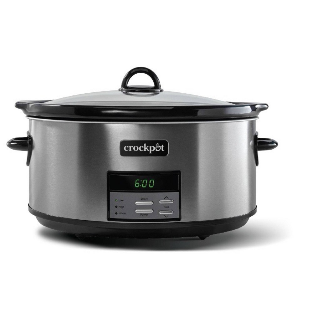 Photos - Multi Cooker Crock-Pot 8qt Countdown Slow Cooker - Dark Stainless Steel 