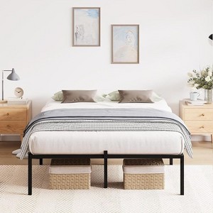 Metal Bed Frame, Platform Bed Frame with Storage Space Under Bed, 1000 LBS Heavy Duty Steel Slat Support, Easy Assembly,  Noise Free - 1 of 4