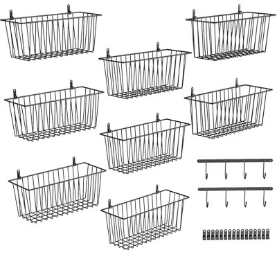 Simple Trending 8 Pack Spice Rack with 8 Hooks For Kitchen, Wall Mount Hanging Spice Organizer For Holds 192 Spice Jars,Bathroom or Pantry Door