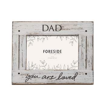 Cream You Are Loved 5 x 7 inch Distressed Wood Picture Frame - Foreside Home & Garden
