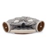 Cat's Telescopic Tunnel Cushioned Bed Pet Nest Teasing Balls Zipper Connection Feline Supplies - 2 of 4