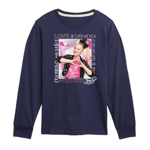 Boys' JoJo Siwa #Feeling Long Sleeve Graphic T-Shirt - Navy - Medium - 1 of 4