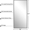 Wade 71"x 31" Full Length Oversized Floor Mirror Bedroom Dressing Mirror Standing Hanging Aluminum Alloy Thin Frame - The Pop Home - 4 of 4