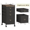 Mobile File Cabinet with Wheels, Rolling Storage with Fabric Drawers & Open Shelves, Lockable Casters for Office/Home - 3 of 4