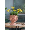 Okak Greek Style Cement Head Planter Classic Sculptural Flower Pot for Indoor & Outdoor Garden Decor,6 Different Sizes - 2 of 4