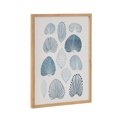 Kate & Laurel All Things Decor 12"x16" Gallery Abstract Coastal Blue Coral Print by The Creative Bunch Studio Natural - image 1 of 4