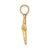 Black Bow Jewelry Children's 14k Yellow Gold Tiny Budded Cross Pendant, 8 x 18mm - 2 of 4