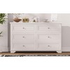 PAGED 6 Drawers Elegant Design Wooden Dresser Retro Style Chest of Drawers with Metal Handle for Living Room - 4 of 4