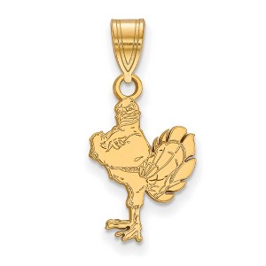 Black Bow Jewelry 14k Yellow Gold Plated Sterling Silver Virginia Tech Hokies NCAA Medium Pendant - 1 of 3