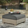 Signature Design by Ashley Casual Citrine Park Outdoor Ottoman with Cushion, Charcoal/Brown - 4 of 4