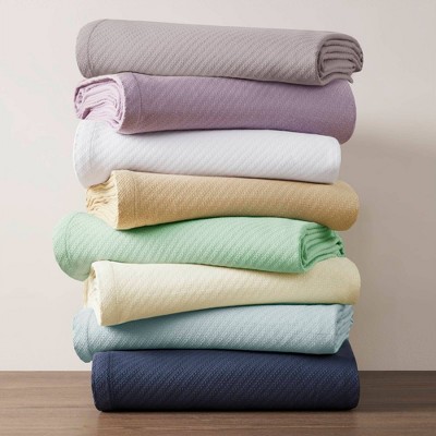 Twin Light Blue Cotton Machine Washable Blanket