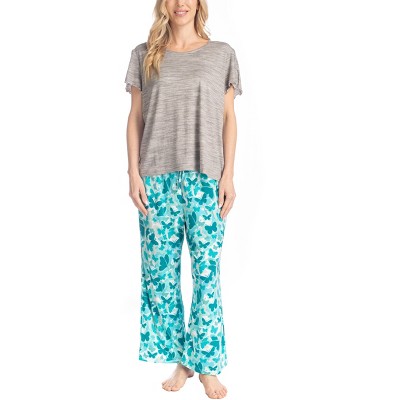Muk Luks Artistic Garden S/S Capri Set