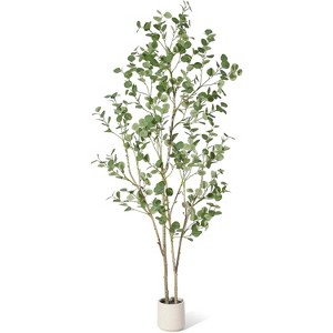 Garvee Artificial Eucalyptus Tree, Realistic Faux Plant with Round Leaves, Adjustable Branches, Home or Office - 1 of 4