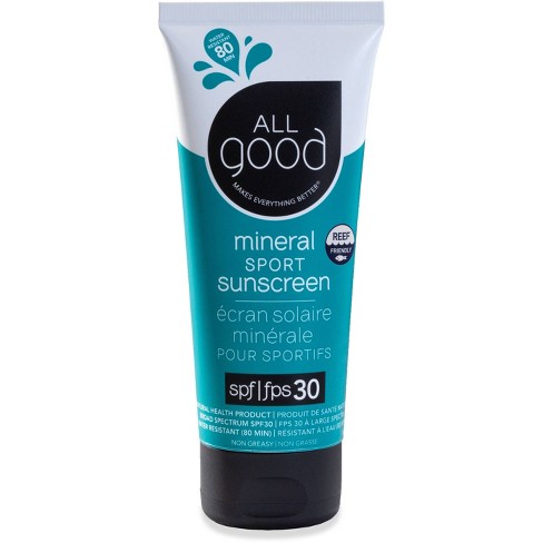 All Good Sport Sunscreen Lotion Water Resistant - Spf 30 - 3oz : Target