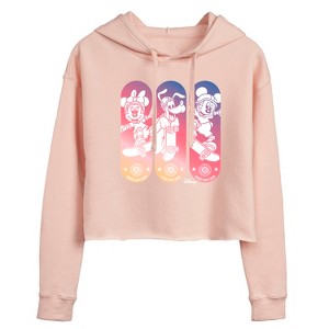 Women's - Disney - Mickey & Friends Cropped Graphic Hoodie - 1 of 3