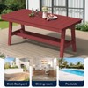 Hyleory Modern HDPE Outdoor Dining Table with Umbrella Hole, Weather-Resistant Patio Table for 4–6 People - 4 of 4