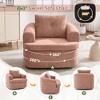 MYINDA 360° Swivel Sofa Chair Accent Barrel Chair Swivel Round Chair with Dual-layer Cushion Design for Living Room, Bedroom, Office and Hotel - 2 of 4
