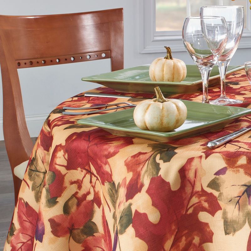 Harvest Festival Fall Printed Tablecloth - Red/Orange - Elrene Home Fashions, 3 of 5