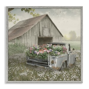 Stupell Industries Gathering Fragrance Flower Truck Framed Giclee Art - 1 of 4