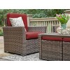 Leisure Made Newton 6pc Wicker Seating in Red Fabric - 3 of 4