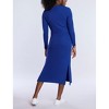 Women's Crew Neck Rib Knit Long Sleeve Column Dress | Motherhood Maternity - 2 of 4