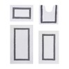 Hotel 4 PC Bath Rug 100% Premium Cotton Tufted Weave Two Tone Reversible Bathroom Rug, Super Soft Absorbent, Machine Washable Bath Mat - 2 of 4