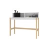 Bowery Desk White/Oak - Manhattan Comfort: Mid-Century Modern Style, Matte Finish, Open Shelf Storage - 3 of 4