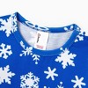 PATPAT Christmas Matching Family Pajamas Set Snowflake Print Blue PJS with Christmas Socks Blue - 4 of 4