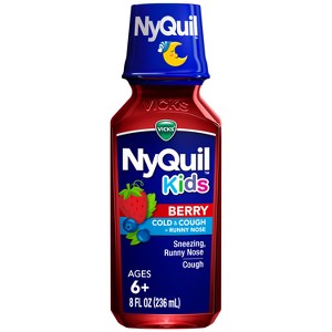 NyQuil Kids' Syrup - Dextromethorphan - Berry - 8 fl oz - 1 of 4