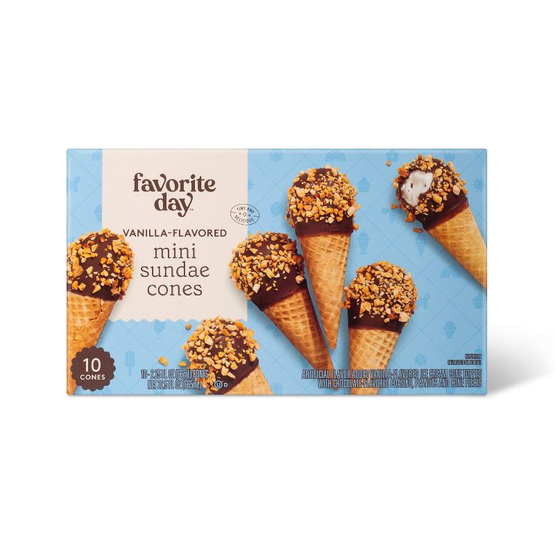 Mini Sundae Ice Cream Cones - 22.5oz/10ct - Favorite Day&#8482;, 1 of 5