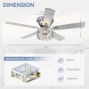 Airsurfer 52" Black Ceiling Fan with Light and Remote, 6 Speeds DC Motor & Memory Function, 5-Blade Ceiling Fan - 3 of 4