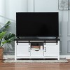 LuxenHome Modern Farmhouse White with Dark Brown 47.3" Wide TV Stand for TVs Up To 55-Inch - 2 of 4