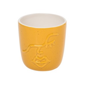 Totalee Gift Amber Face Small Planter Ceramic Yellow - 1 of 2
