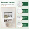 Mlezan  Bathroom Cabinet: 2 Doors, Towel Rack, Wall-Mounted Storage for Bathroom or Laundry. Over-Toilet Design, Compact and Functional. - 4 of 4