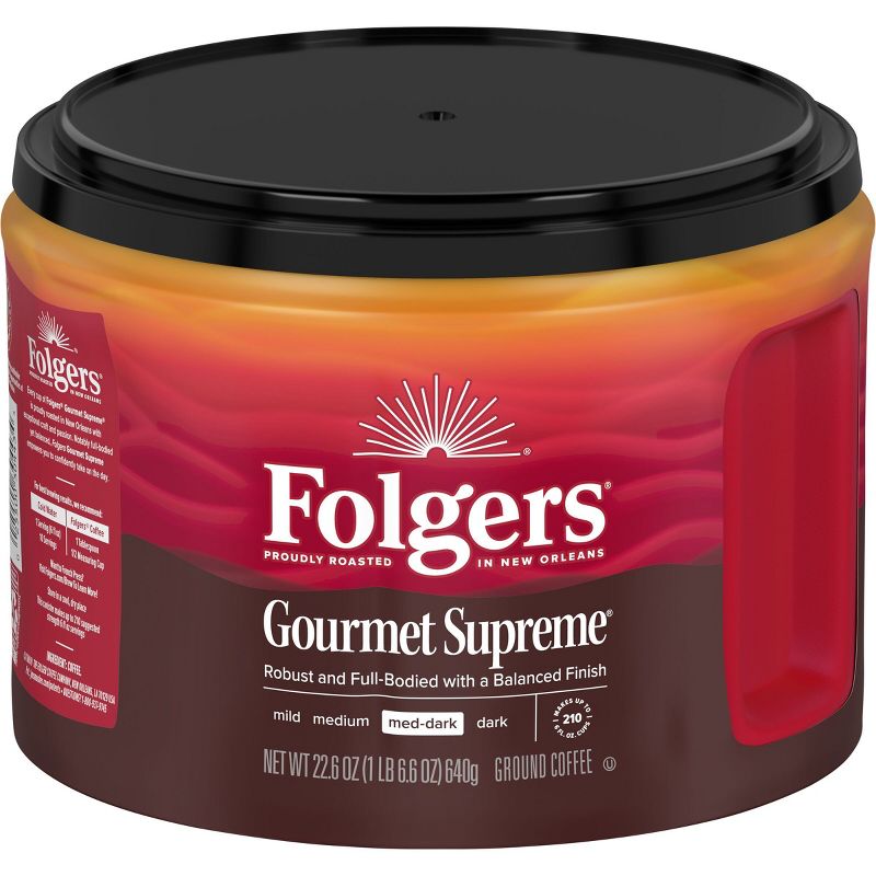 Folgers Gourmet Supreme Medium Roast Coffee 22.6oz, 1 of 10