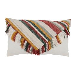 Saro Lifestyle Fringe Fantasy Throw Pillow Cover
