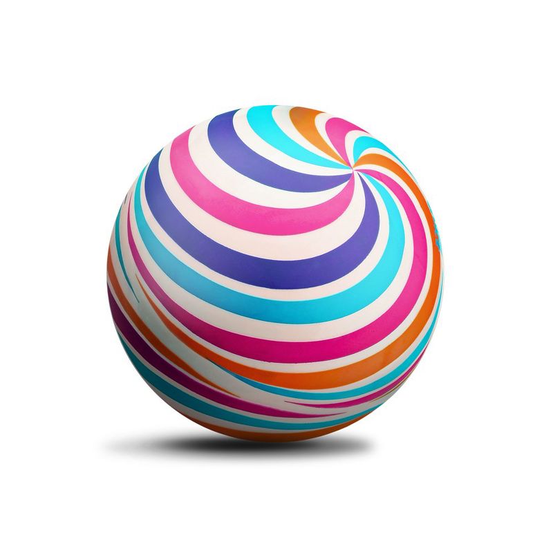 New-Bounce Bouncy Balls for Kids - 8.5" Rainbow Swirl Playground Balls, 2 of 4