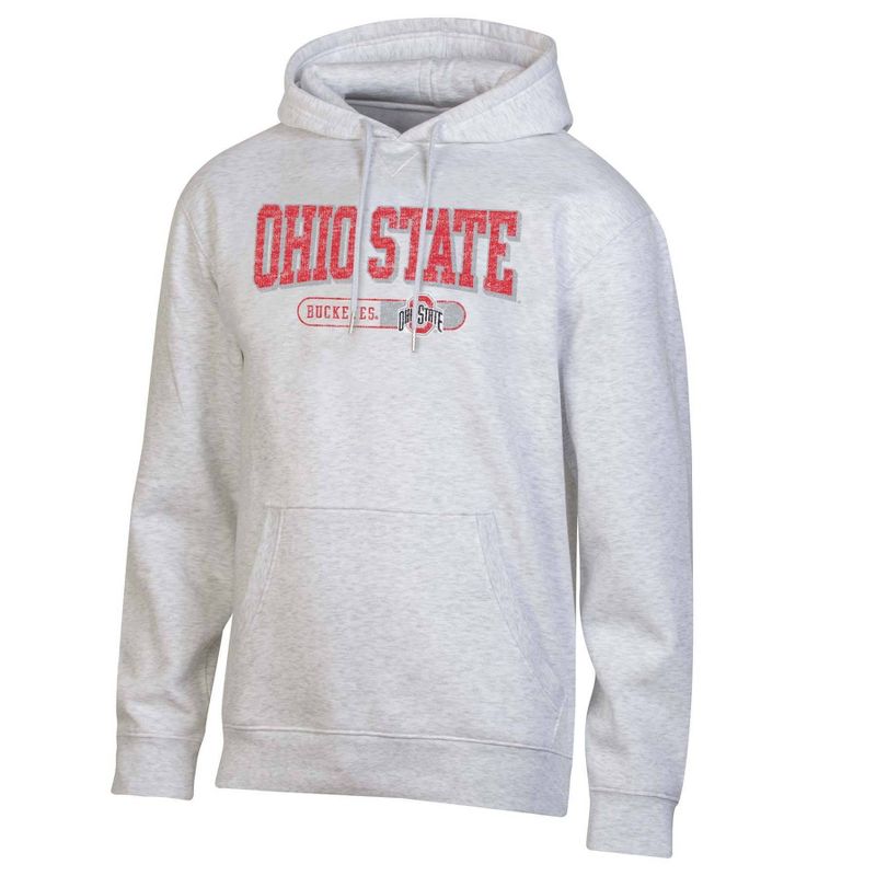 NCAA Ohio State Buckeyes Gray Fleece Hooded Sweatshirt, 1 of 4