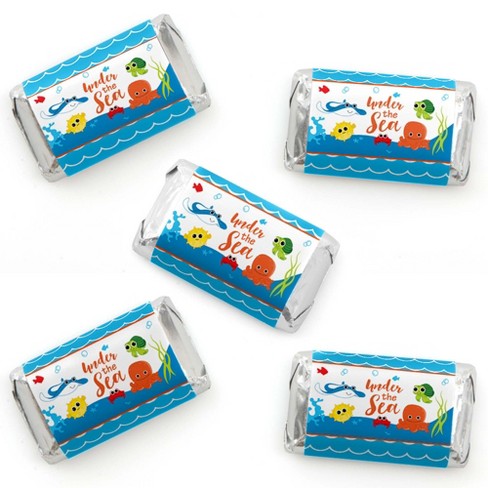 Big Dot Of Happiness Under The Sea Critters - Mini Candy Bar Wrapper  Stickers - Baby Shower Or Birthday Party Small Favors - 40 Count : Target