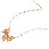 Anna-Kaci Women's Gold Tone Bow Pendant Necklace on Delicate Chain - Gold - 2 of 4
