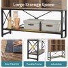 Bestier 43" Bookshelf with LED Light, Industrial Bookcase with 6 Cubes and 3 Open Storage Shelves - 3 of 4