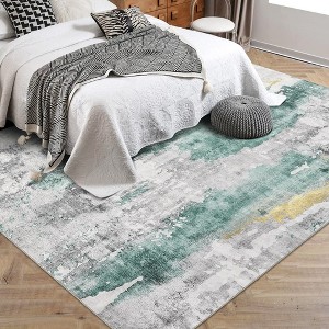 Garvee Large Modern Abstract Area Rug, Low Pile Thin Rug Soft Non Shedding Floor Carpet,Stain Resistant Rug - 1 of 4