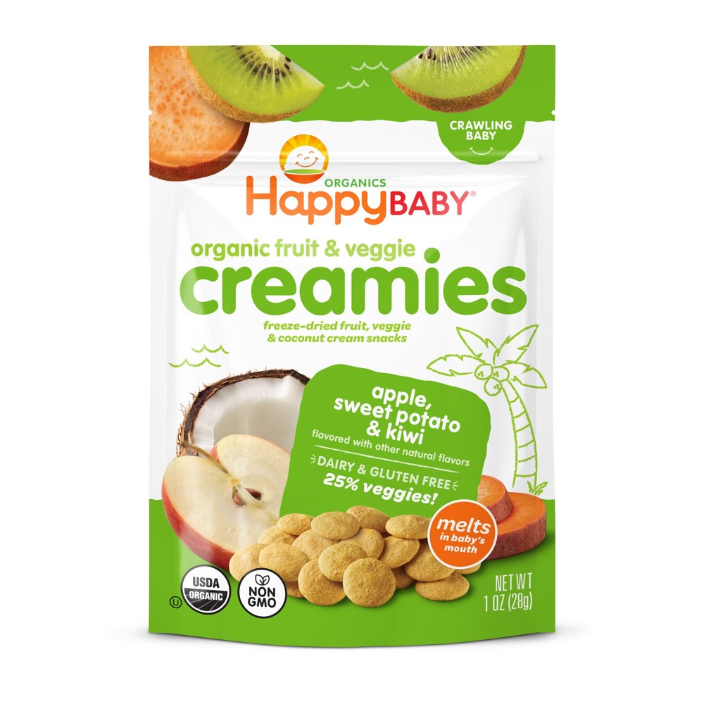 HappyBaby Creamies Apple Sweet Potato and Kiwi Dried Baby Food - 1oz