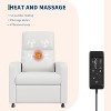 Power Recliner with Massage & Heat, Electric Ergonomic Chair with Overstuffed Tall Back, Padded Seat, 2 Side Pockets & USB Port - 3 of 4