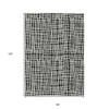 Black Gray And Ivory Striped Washable Indoor Outdoor Area Rug - 3 of 4