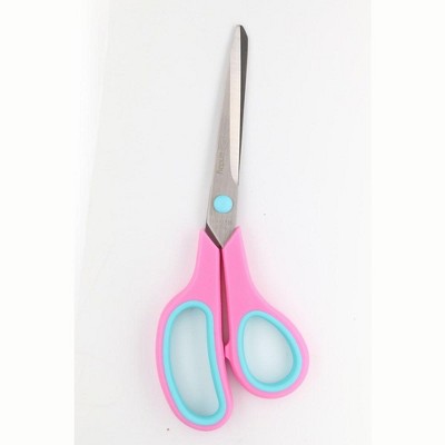 All Purpose Pink Ribbon Scissors, 8 Long, 3.5 Cut Length, Pink Straight  Handle - mastersupplyonline