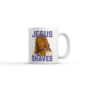 Crazy Dog T-Shirts Jesus Shaves Mug Funny Sarcastic Religious Joke Graphic Novelty Coffee Cup-11oz - 1 of 4